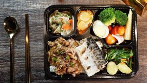 華山町便當_雙主菜便當(五花牛 鯖魚)